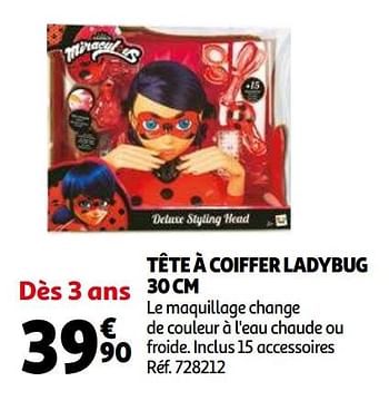 Miraculous Tête à coiffer ladybug - En promotion chez Auchan Ronq