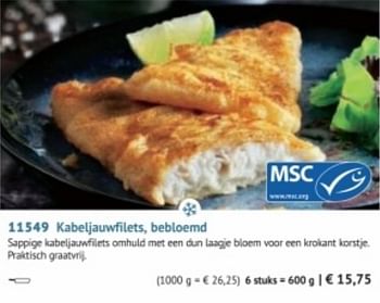 Promoties Kabeljauwfilets bebloemd - Huismerk - Bofrost - Geldig van 28/09/2020 tot 28/03/2021 bij Bofrost