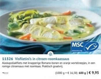 Promoties Visfiletini`s in citroen-roomkaassaus - Huismerk - Bofrost - Geldig van 28/09/2020 tot 28/03/2021 bij Bofrost