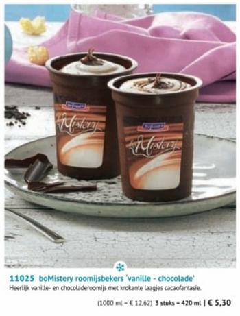 Promoties Bomistery roomijsbekers vanille - chocolade - Huismerk - Bofrost - Geldig van 28/09/2020 tot 28/03/2021 bij Bofrost