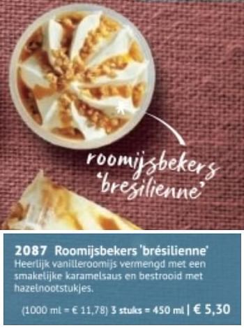 Promoties Roomijsbekers brésilienne - Huismerk - Bofrost - Geldig van 28/09/2020 tot 28/03/2021 bij Bofrost