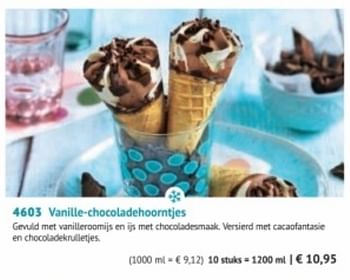 Promotions Vanille chocoladehoorntjes - Produit maison - Bofrost - Valide de 28/09/2020 à 28/03/2021 chez Bofrost