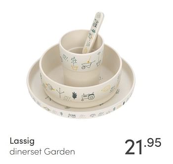 Promoties Lassig dinerset garden - Lassig - Geldig van 18/10/2020 tot 24/10/2020 bij Baby & Tiener Megastore