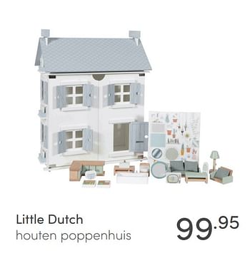 Promoties Little dutch houten poppenhuis - Little Dutch - Geldig van 18/10/2020 tot 24/10/2020 bij Baby & Tiener Megastore