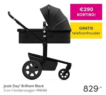 Promotions Joolz day brilliant black 2-in-1 kinderwagen - Joolz - Valide de 18/10/2020 à 24/10/2020 chez Baby & Tiener Megastore