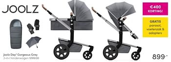 Promoties Joolz day gorgeous grey 2-in-1 kinderwagen - Joolz - Geldig van 18/10/2020 tot 24/10/2020 bij Baby & Tiener Megastore