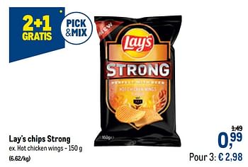 Promotions Lay`s chips strong hot chicken wings - Lay's - Valide de 21/10/2020 à 03/11/2020 chez Makro
