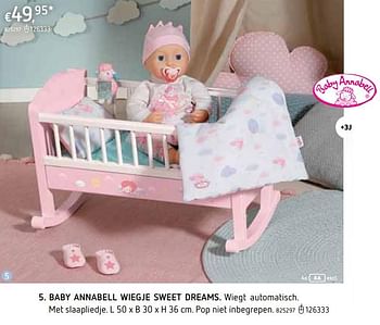 Medicinaal zelfmoord eerste Baby Annabell Baby annabell wiegje sweet dreams - Promotie bij Dreamland
