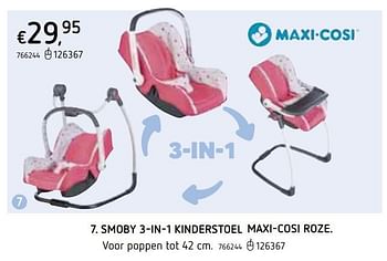 Promotions Smoby 3-in-1 kinderstoel maxi-cosi roze - Maxi-cosi - Valide de 22/10/2020 à 06/12/2020 chez Dreamland