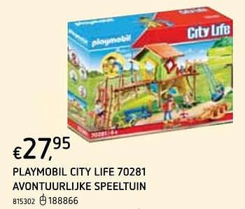 Promoties Playmobil city life 70281 avontuurlijke speeltuin - Playmobil - Geldig van 22/10/2020 tot 06/12/2020 bij Dreamland