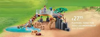 Promoties Playmobil family fun 70343 leeuwenverblijf - Playmobil - Geldig van 22/10/2020 tot 06/12/2020 bij Dreamland