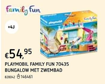 Promoties Playmobil family fun 70435 bungalow met zwembad - Playmobil - Geldig van 22/10/2020 tot 06/12/2020 bij Dreamland