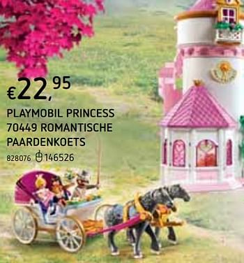 Promoties Playmobil princess 70449 romantische paardenkoets - Playmobil - Geldig van 22/10/2020 tot 06/12/2020 bij Dreamland