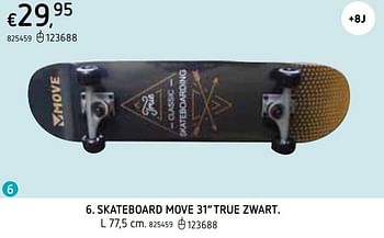 Promoties Skateboard move 31`` true zwart - Move - Geldig van 22/10/2020 tot 06/12/2020 bij Dreamland