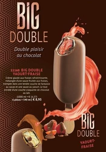 Promotions Big double yaourt -fraise - Produit maison - Bofrost - Valide de 28/09/2020 à 28/03/2021 chez Bofrost
