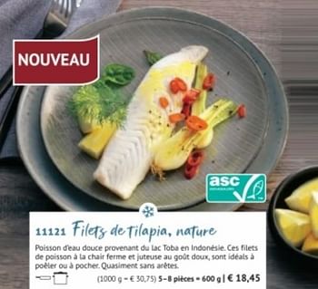 Promotions Filets de tilapia,nature - Produit maison - Bofrost - Valide de 28/09/2020 à 28/03/2021 chez Bofrost