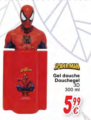Promoties Gel douche douchegel - Spider-man - Geldig van 16/10/2020 tot 06/12/2020 bij Cora