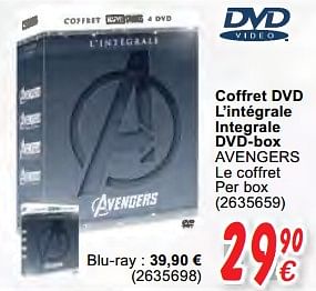 Promotions Coffret dvd l`intégrale integrale dvd-box avengers - Produit maison - Cora - Valide de 16/10/2020 à 06/12/2020 chez Cora