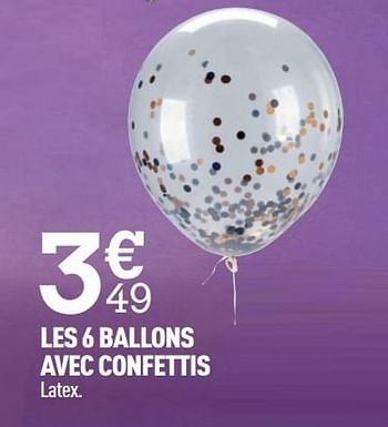 Promotions Les 6 ballons avec confettis - Produit Maison - Centrakor - Valide de 12/10/2020 à 25/10/2020 chez Centrakor