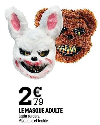 Promoties Le masque adulte - Huismerk - Centrakor - Geldig van 12/10/2020 tot 25/10/2020 bij Centrakor