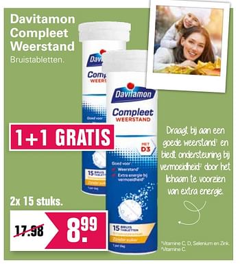 Promoties Davitamon compleet weerstand - Davitamon - Geldig van 14/10/2020 tot 31/10/2020 bij De Online Drogist