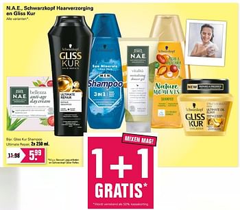 Promoties Gliss Kur Shampoo Ultimate Repair, - Gliss Kur - Geldig van 14/10/2020 tot 31/10/2020 bij De Online Drogist