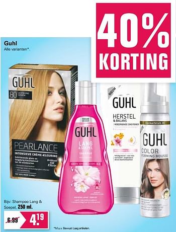 Promoties Guhl shampoo lang + soepel - Guhl - Geldig van 14/10/2020 tot 31/10/2020 bij De Online Drogist