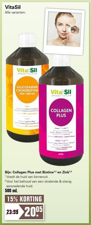 Promoties Vitasil collagen plus - Vita Sil - Geldig van 14/10/2020 tot 31/10/2020 bij De Online Drogist