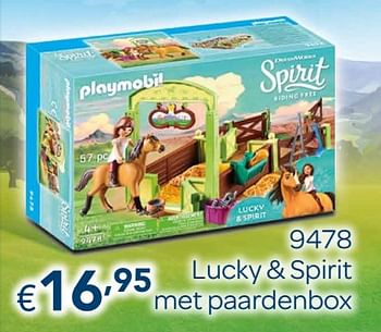 Promoties 9478 lucky + spirit met paardenbox - Playmobil - Geldig van 19/10/2020 tot 31/12/2020 bij Happyland