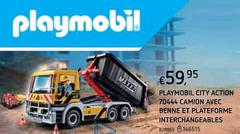 Camion avec benne et plateforme Playmobil City Action 70444 - La
