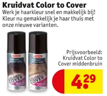 Promoties Kruidvat color to cover middenbruin - Huismerk - Kruidvat - Geldig van 20/10/2020 tot 25/10/2020 bij Kruidvat