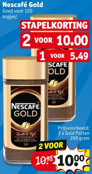 Promoties Nescafé gold potten - Nescafe - Geldig van 20/10/2020 tot 25/10/2020 bij Kruidvat