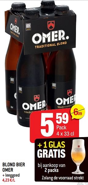 Promoties Blond bier omer - Omer - Geldig van 21/10/2020 tot 27/10/2020 bij Smatch