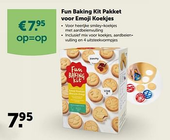 Promoties Fun baking kit pakket voor emoji koekjes - Huismerk - Aveve - Geldig van 21/10/2020 tot 31/10/2020 bij Aveve