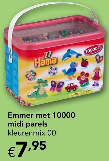 Promotions Emmer met 10000 midi parels - Hama - Valide de 19/10/2020 à 31/12/2020 chez Happyland