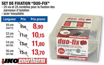 Promotions Set de fixation duo-fix - Enertherm - Valide de 14/10/2020 à 25/10/2020 chez Hubo