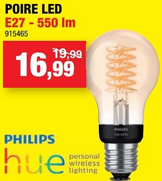 Promotions Philips poire led e27 - Philips - Valide de 14/10/2020 à 25/10/2020 chez Hubo