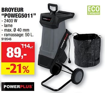 Promotions Powerplus broyeur poweg5011 - Powerplus - Valide de 14/10/2020 à 25/10/2020 chez Hubo