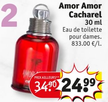 Promotions Amor amor cacharel - Cacharel - Valide de 20/10/2020 à 25/10/2020 chez Kruidvat