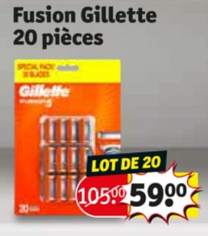 Promotions Fusion gillette - Gillette - Valide de 20/10/2020 à 25/10/2020 chez Kruidvat