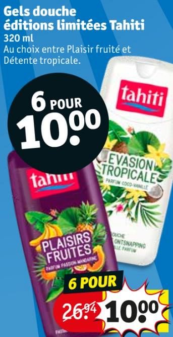 Promotions Gels douche éditions limitées tahiti - Palmolive Tahiti - Valide de 20/10/2020 à 25/10/2020 chez Kruidvat
