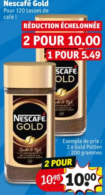 Promotions Nescafé gold potten - Nescafe - Valide de 20/10/2020 à 25/10/2020 chez Kruidvat