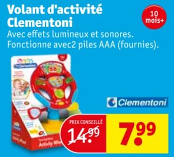 Promotions Volant d`activité clementoni - Clementoni - Valide de 20/10/2020 à 25/10/2020 chez Kruidvat