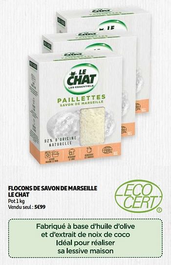 Auchan Promotie Flocons De Savon De Marseille Le Chat Le Chat Huishouden Geldig Tot 27 10 Promobutler