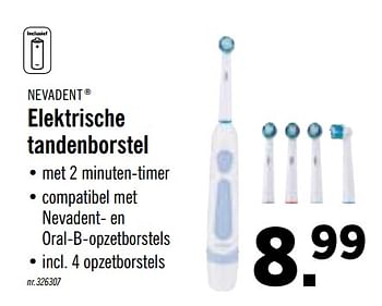 Wacht even residu Perioperatieve periode NEVADENT Elektrische tandenborstel - Promotie bij Lidl