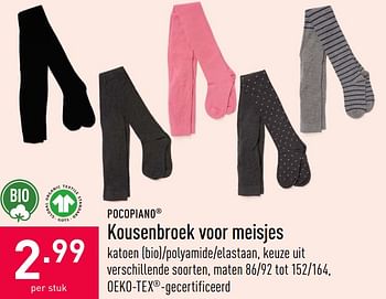 Promoties Kousenbroek voor meisjes - POCOPIANO - Geldig van 28/10/2020 tot 06/11/2020 bij Aldi