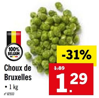 Promoties Choux de bruxelles - Huismerk - Lidl - Geldig van 26/10/2020 tot 31/10/2020 bij Lidl