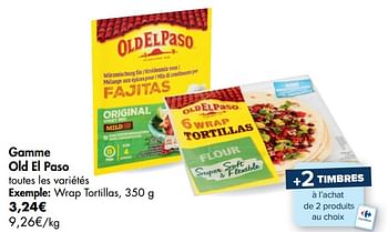 Promotions Gamme old el paso wrap tortillas - Old El Paso - Valide de 21/10/2020 à 02/11/2020 chez Carrefour