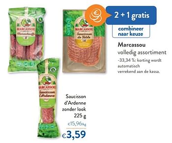 Promotions Marcassou saucisson d`ardenne zonder look - Marcassou - Valide de 21/10/2020 à 03/11/2020 chez OKay