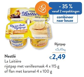 Promoties Nestlé la laitière rijstpap - Nestlé - Geldig van 21/10/2020 tot 03/11/2020 bij OKay